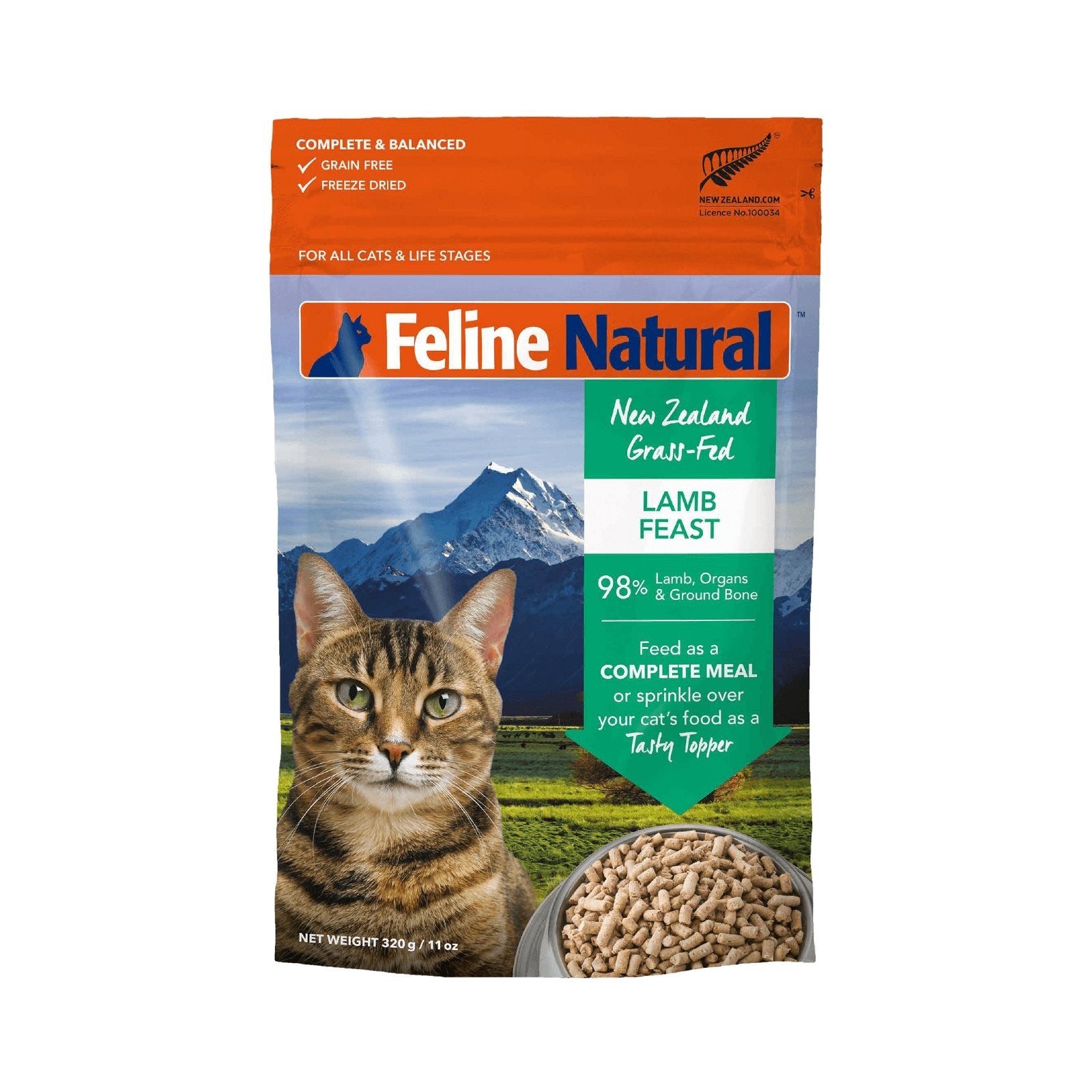 Feline Natural Lamb Feast Freeze Dried Cat Food 320g - PetPost Australia