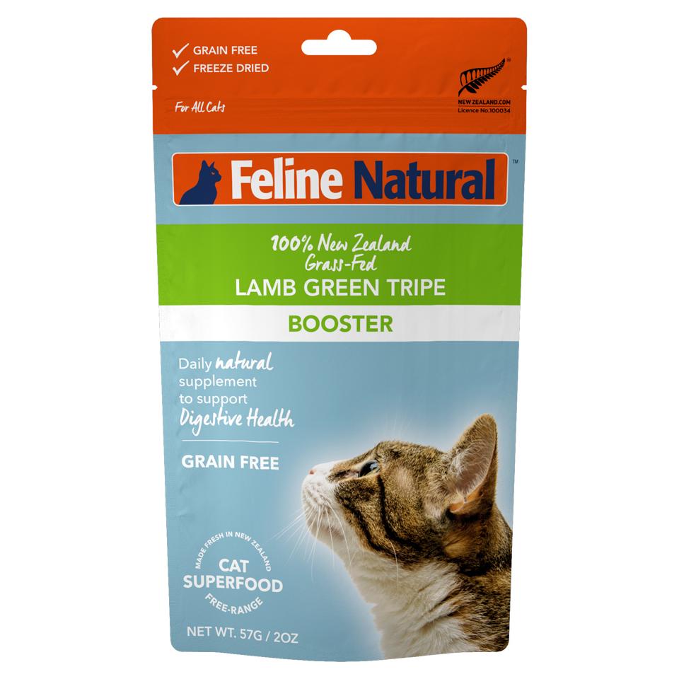 Feline Natural Lamb Green Tripe Freezed Dried Cat Food Booster 57g - PetPost Australia