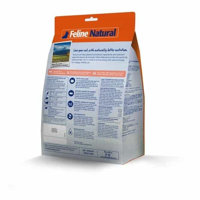 Feline Natural Lamb & Salmon Freeze Dried Cat Food 320g - PetPost Australia