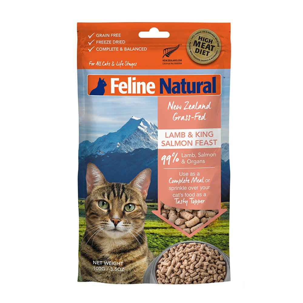 Feline Natural Lamb & Salmon Freeze Dried Cat Food - PetPost Australia