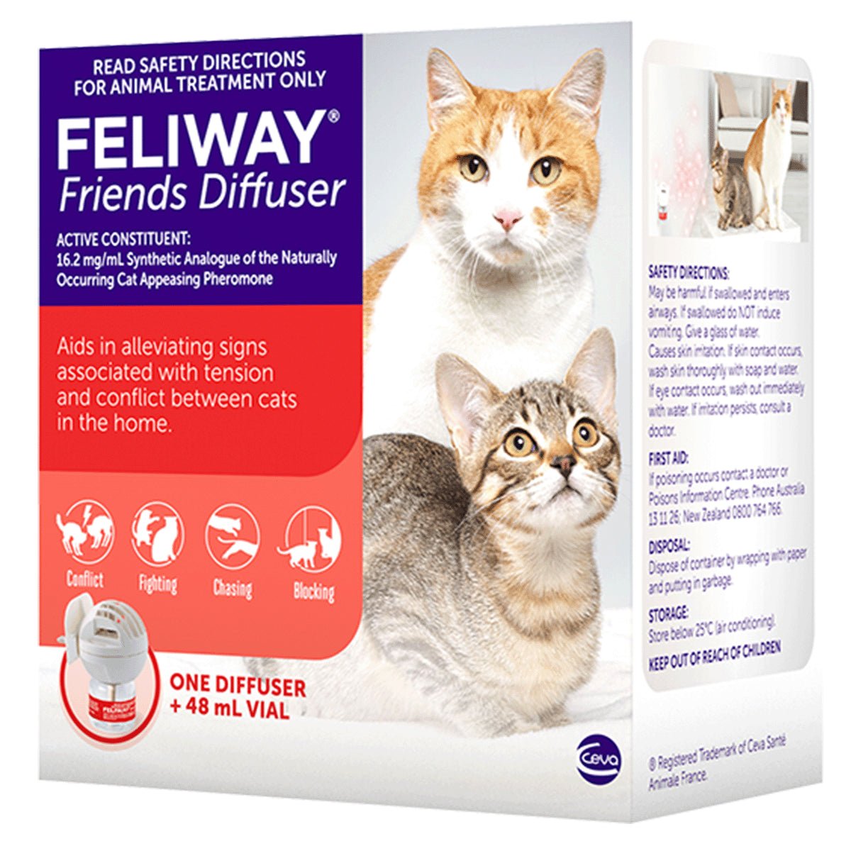 Feliway Friends Diffuser Plug and 48ml Refill Vial - PetPost Australia