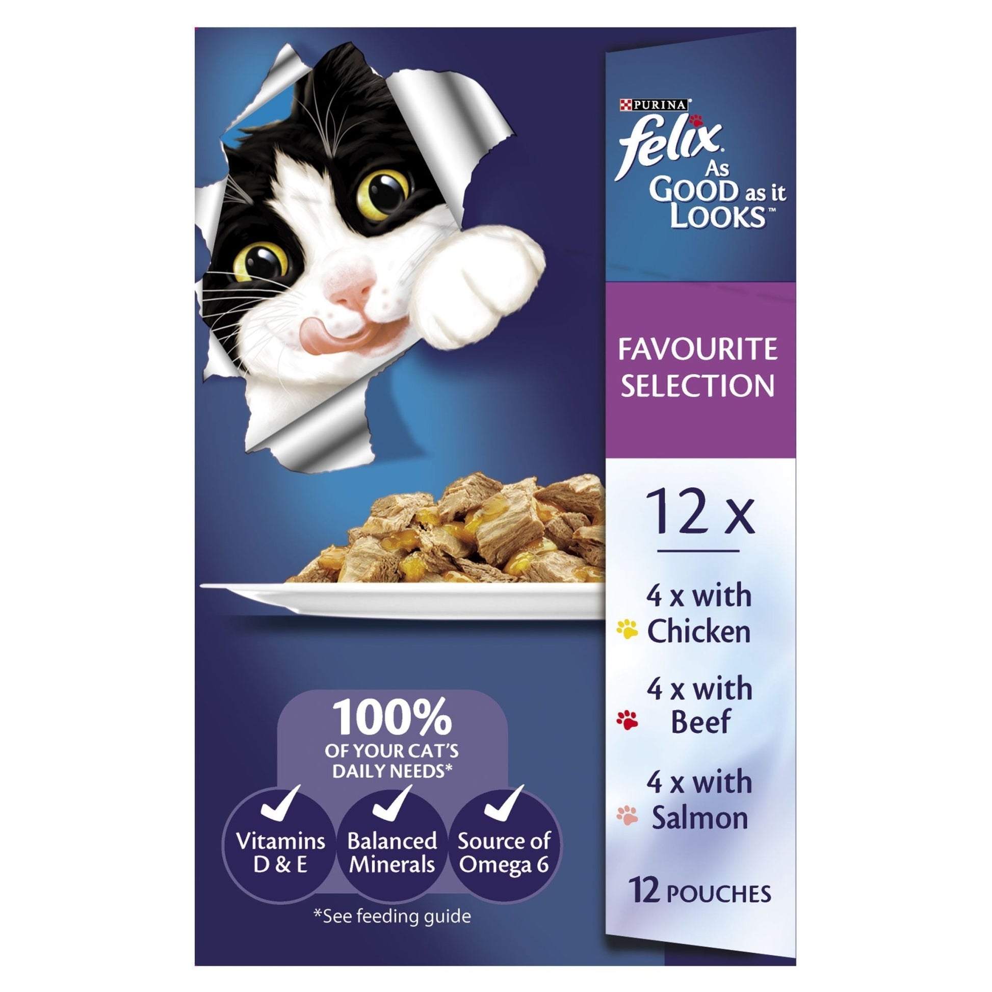 Felix As Good As It Looks Favourites Selection Wet Cat Food 12x85g - PetPost Australia