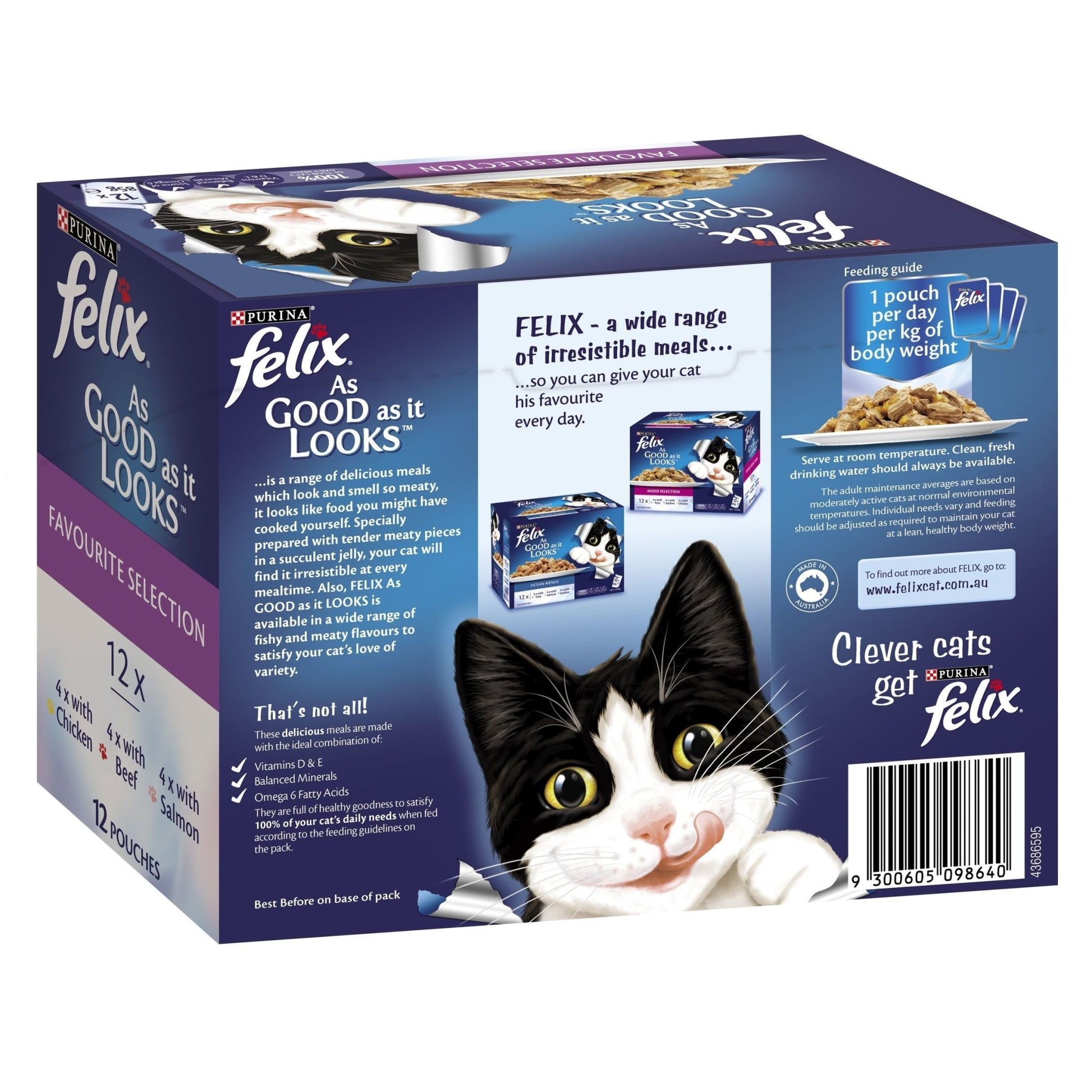 Felix As Good As It Looks Favourites Selection Wet Cat Food 12x85g - PetPost Australia