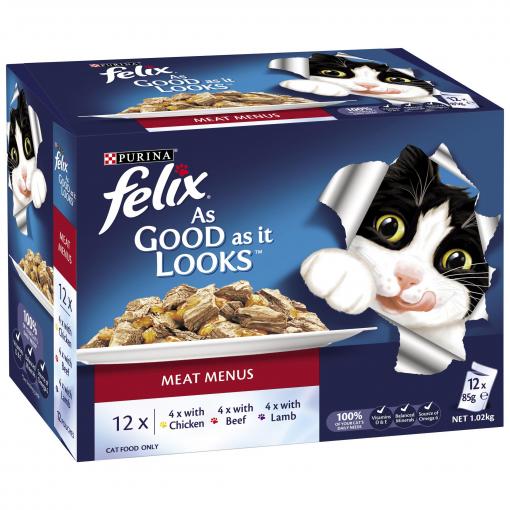 Felix As Good As It Looks Meat Menu In Jelly Wet Cat Food - PetPost Australia