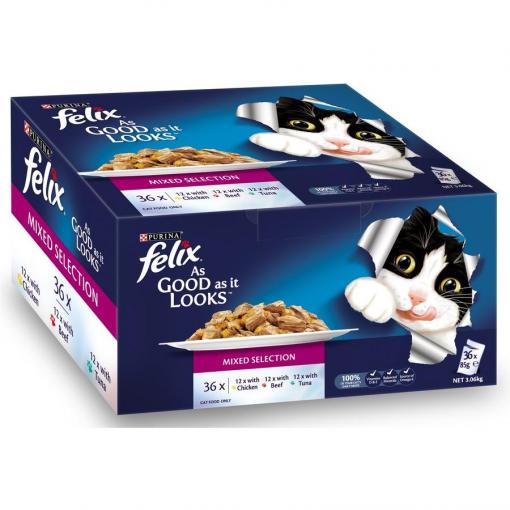 Felix As Good As It Looks Mixed Selection Wet Cat Food - PetPost Australia