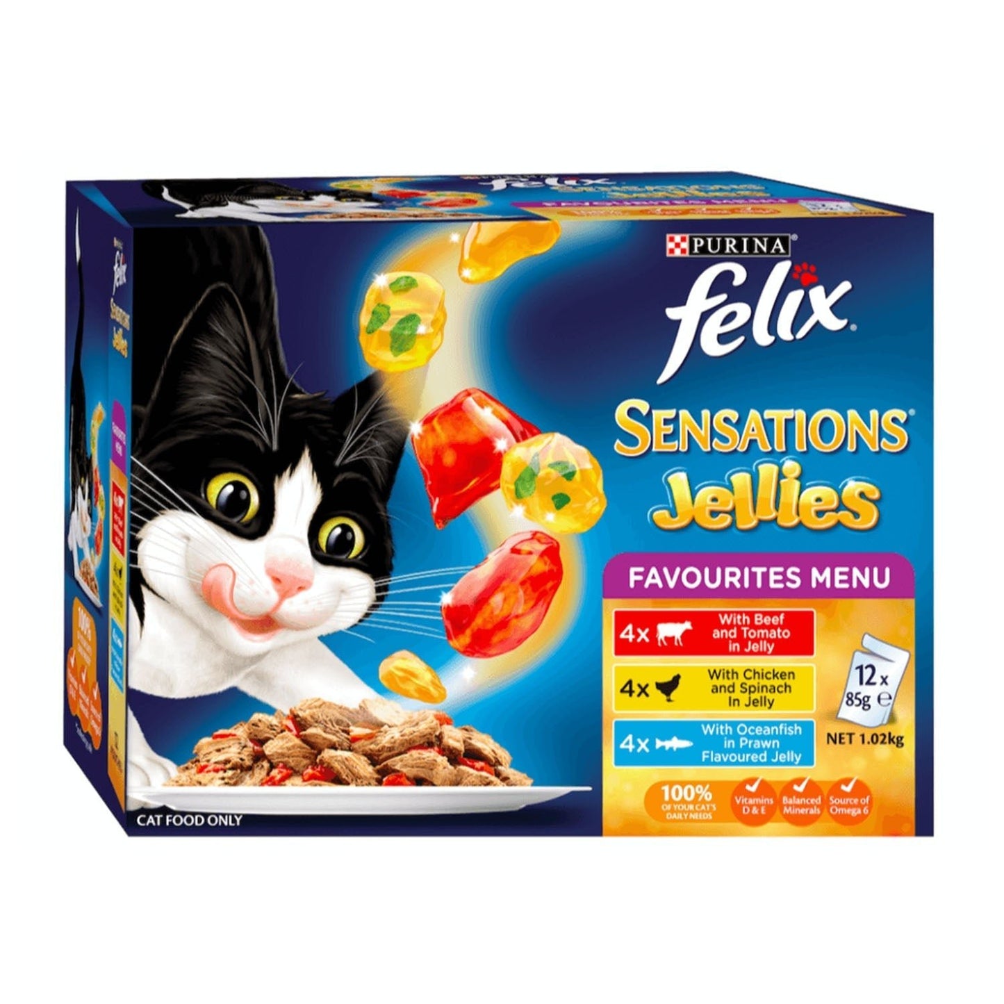 Felix Sensations Jellies Favourites Menu Wet Cat Food - PetPost Australia