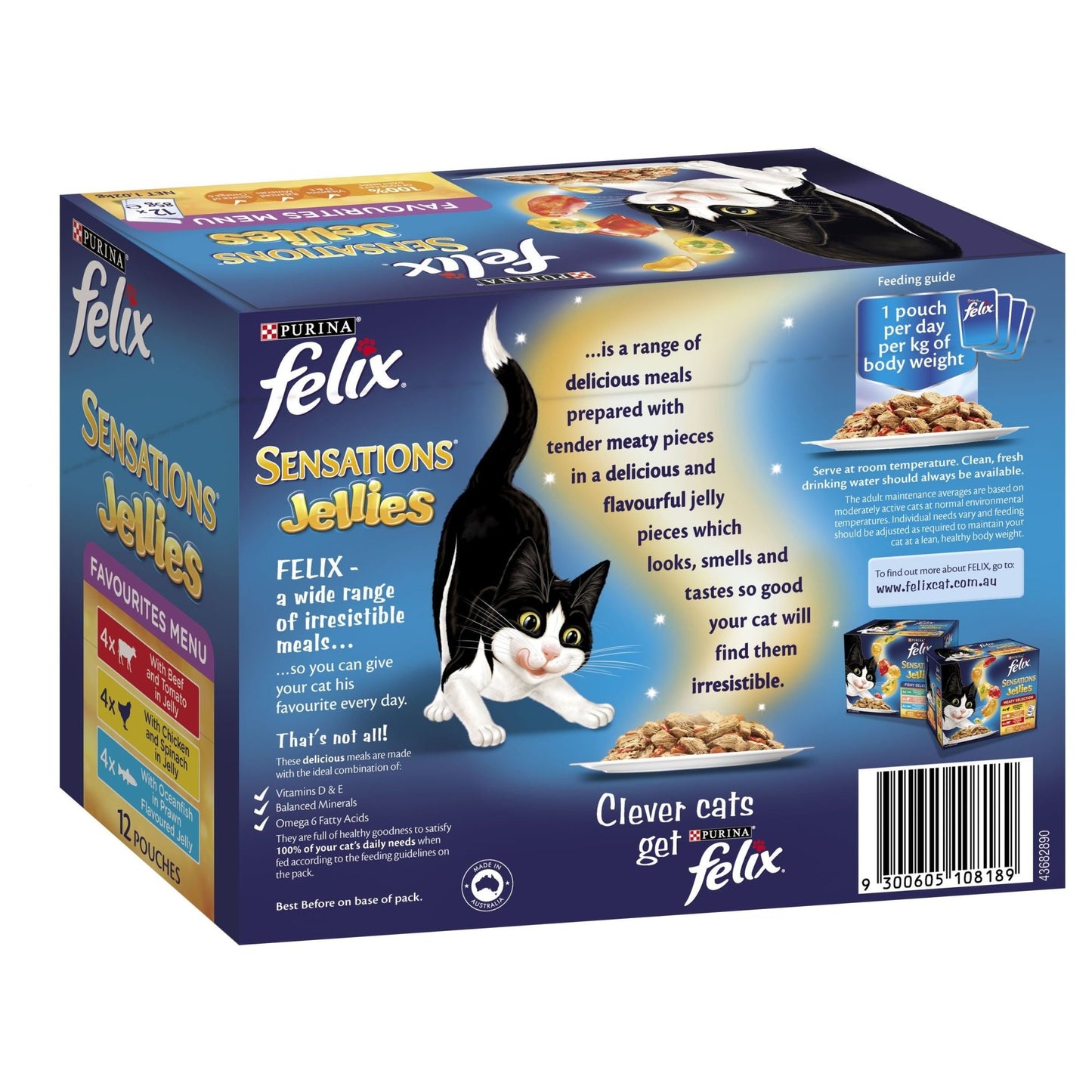 Felix Sensations Jellies Favourites Menu Wet Cat Food - PetPost Australia