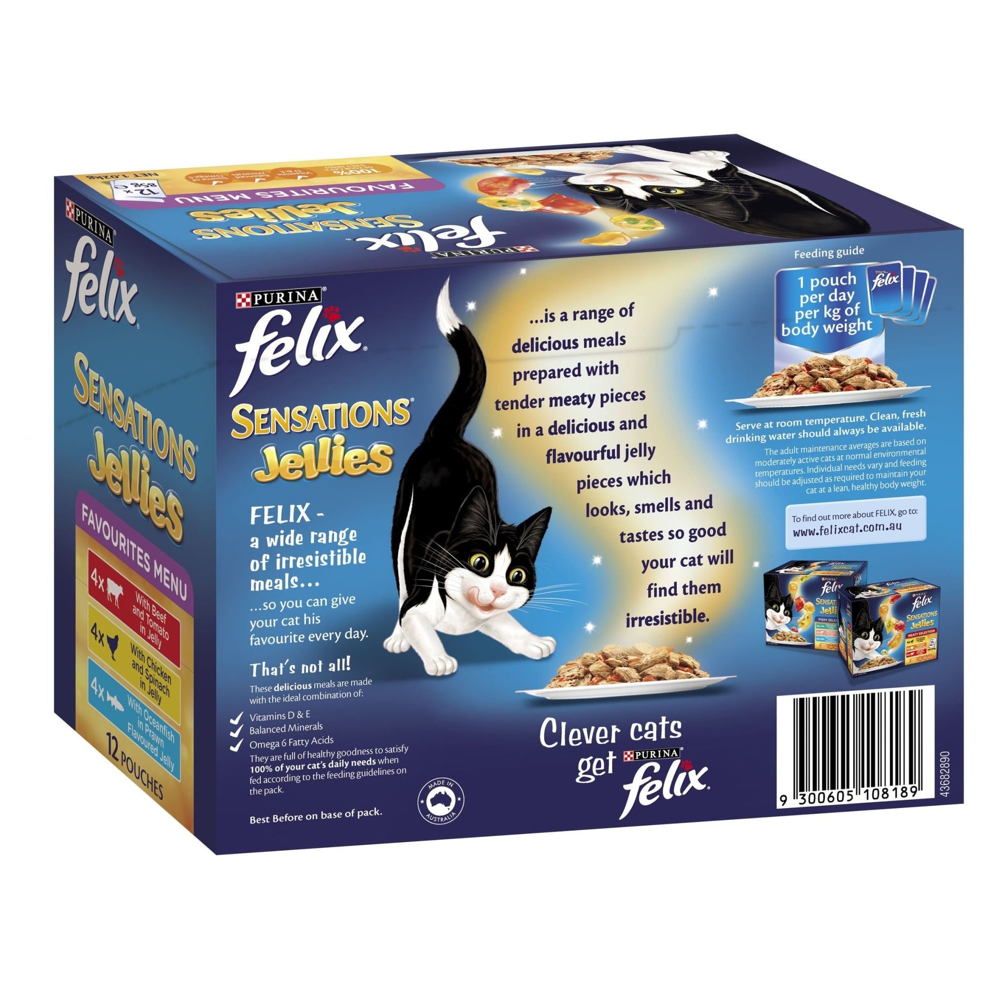 Felix Sensations Jellies Favourites Menu Wet Cat Food - PetPost Australia