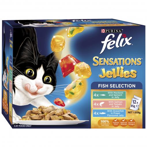Felix Sensations Jellies Fish Selection Wet Cat Food - PetPost Australia