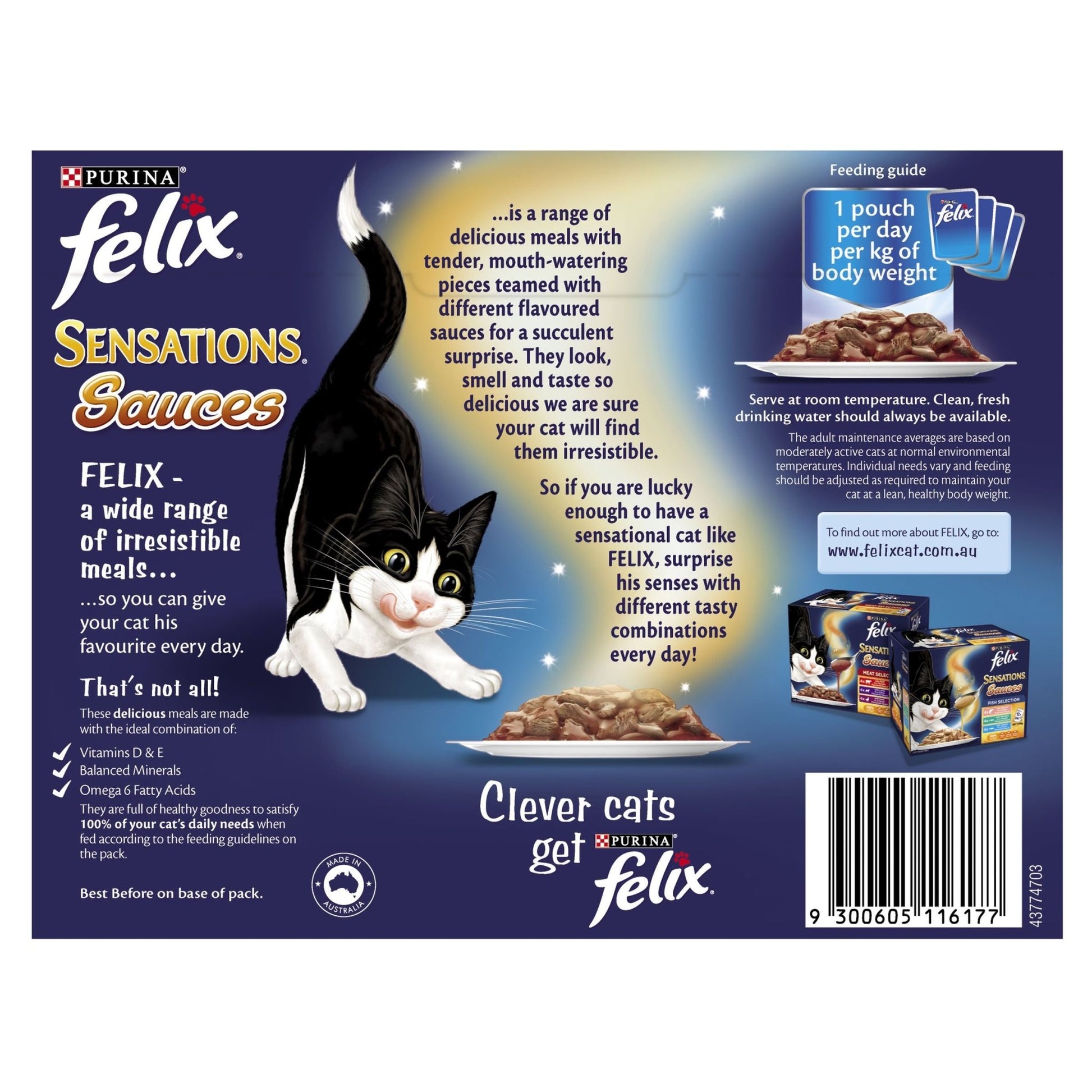 Felix Sensations Sauces Meat Selection Wet Cat Food - PetPost Australia