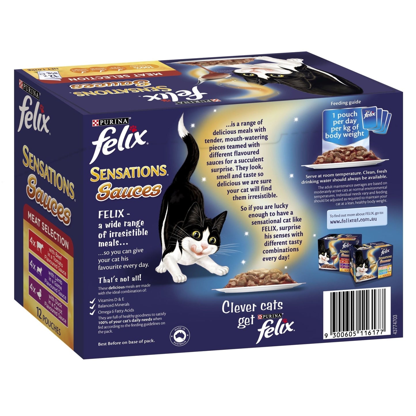 Felix Sensations Sauces Meat Selection Wet Cat Food - PetPost Australia