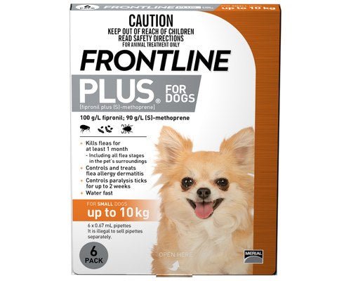 Frontline Plus - Flea Treatment for Dogs <10kg - PetPost Australia
