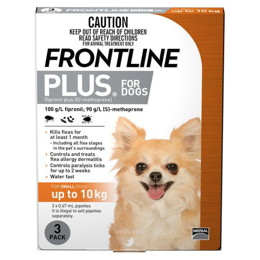 Frontline Plus - Flea Treatment for Dogs <10kg - PetPost Australia