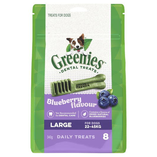 Greenies Blueberry Large Dental Chews Dog Treats - PetPost Australia