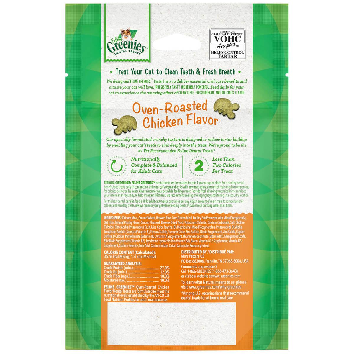 Greenies Oven Roasted Chicken Feline Cat Dental Treats - PetPost Australia