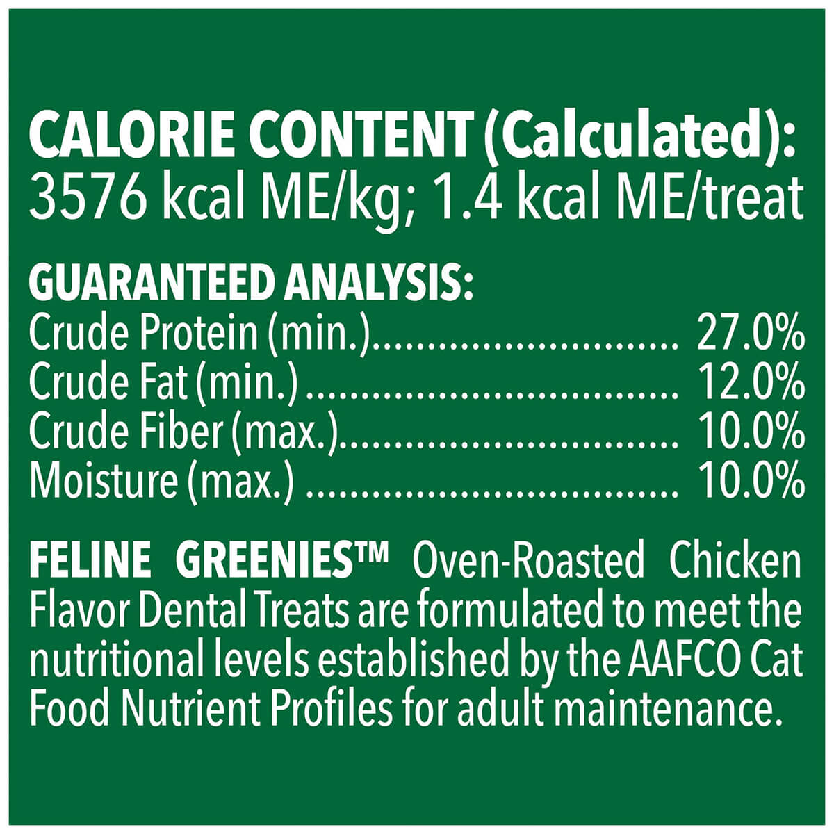 Greenies Oven Roasted Chicken Feline Dental Cat Treats 60g - PetPost Australia