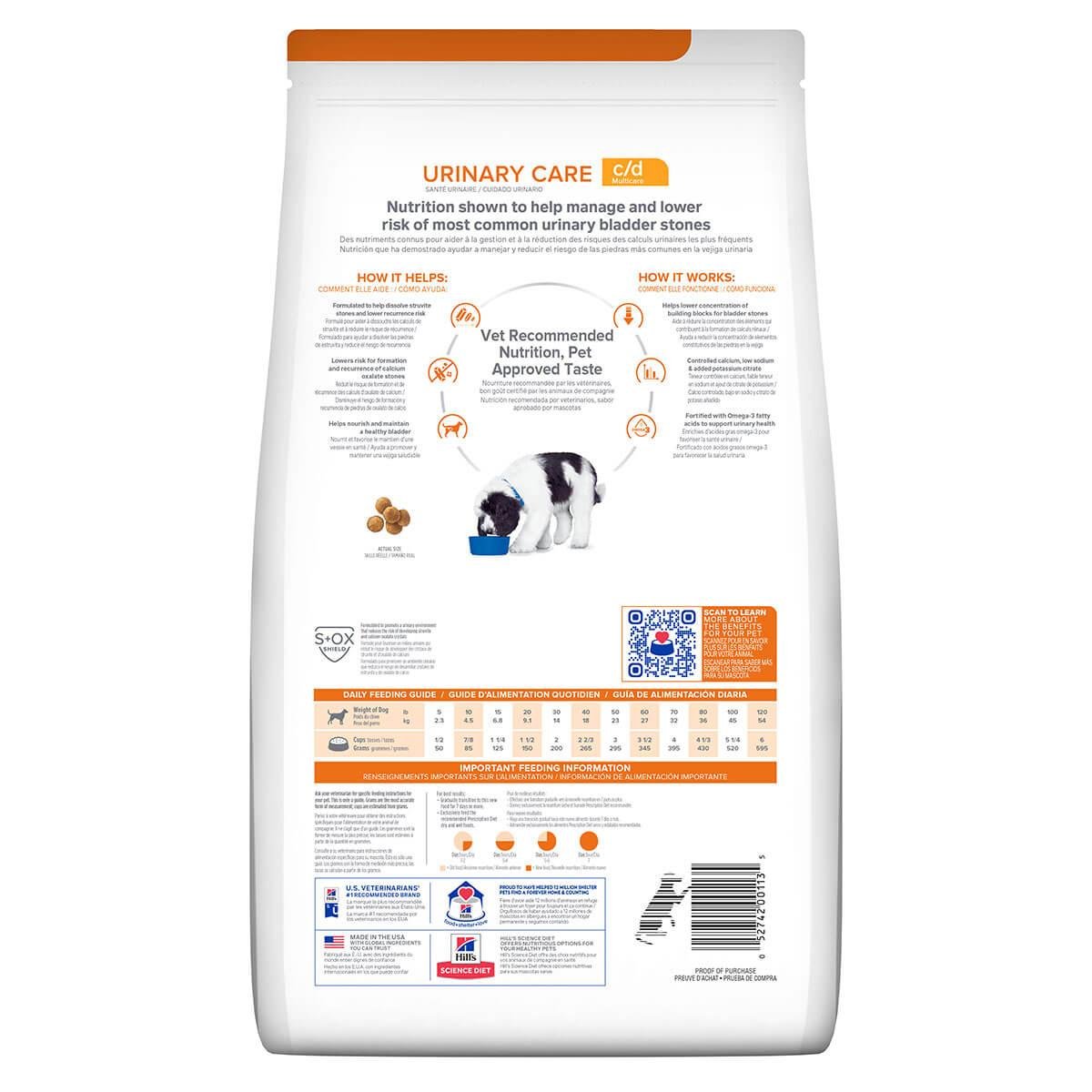 Hill's Prescription Diet C/D Multicare Urinary Care Dry Dog Food - PetPost Australia