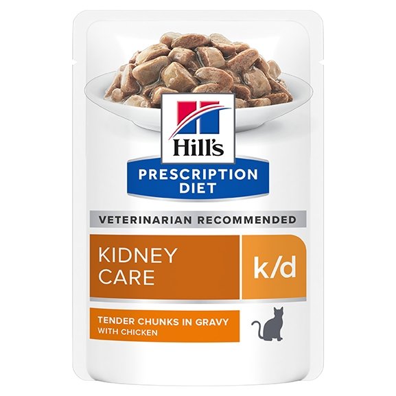 Hill's Prescription Diet K/D Kidney Care Chicken Pouches Wet Cat Food - PetPost Australia