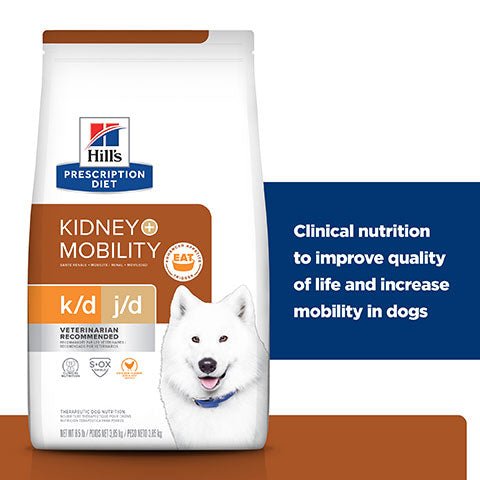 Hill's Prescription Diet K/D Kidney Care & Mobility Dry Dog Food 8.48kg - PetPost Australia