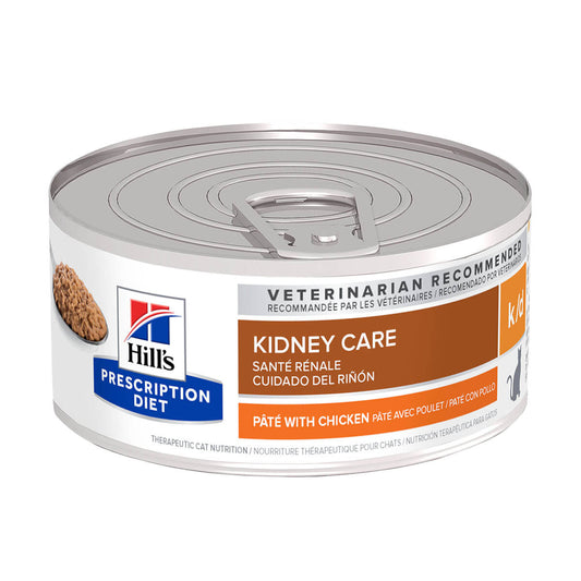 Hill's Prescription Diet K/D Kidney Care Pate With Chicken Wet Cat Food 156g - PetPost Australia
