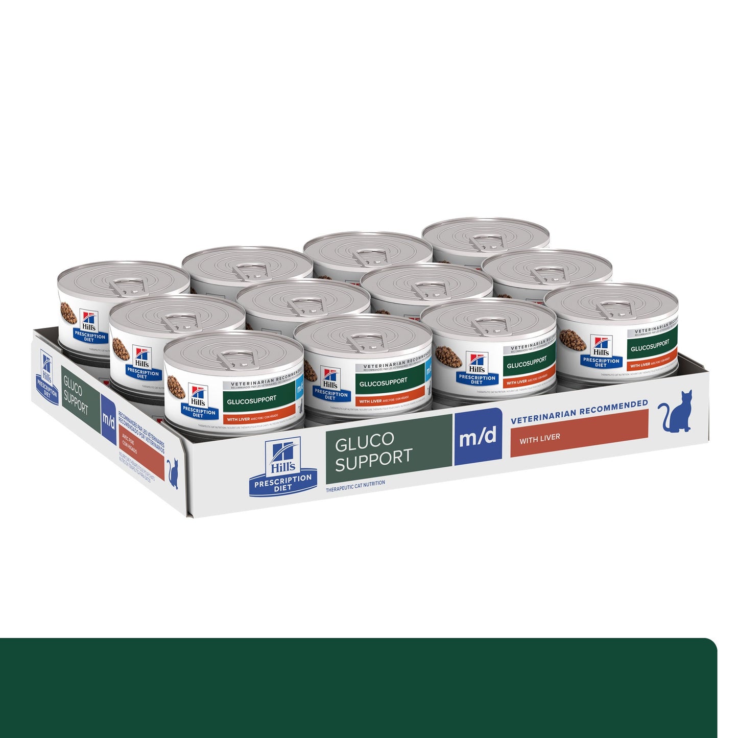 Hill's Prescription Diet M/D GlucoSupport Canned Wet Cat Food 156g - PetPost Australia