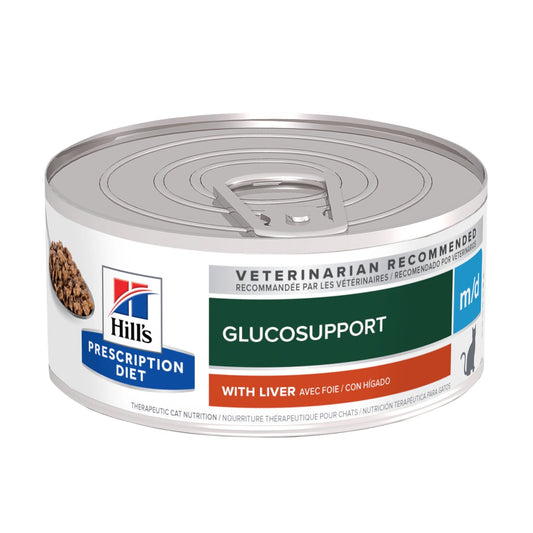 Hill's Prescription Diet M/D GlucoSupport Canned Wet Cat Food 156g - PetPost Australia