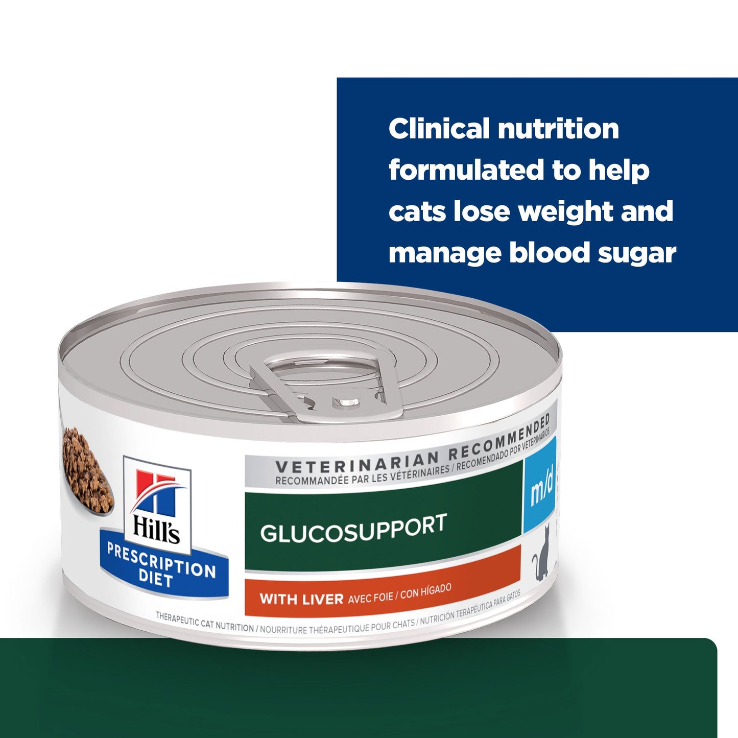 Hill's Prescription Diet M/D GlucoSupport Canned Wet Cat Food 156g - PetPost Australia