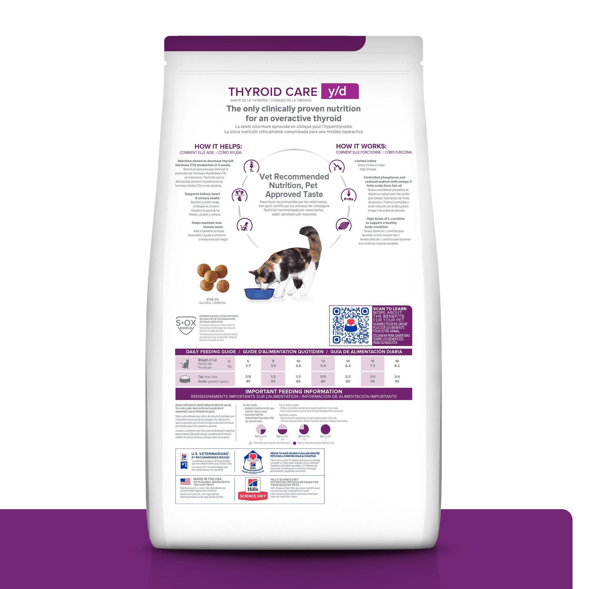 Hill's Prescription Diet Y/D Thyroid Care Dry Cat Food 1.8kg - PetPost Australia