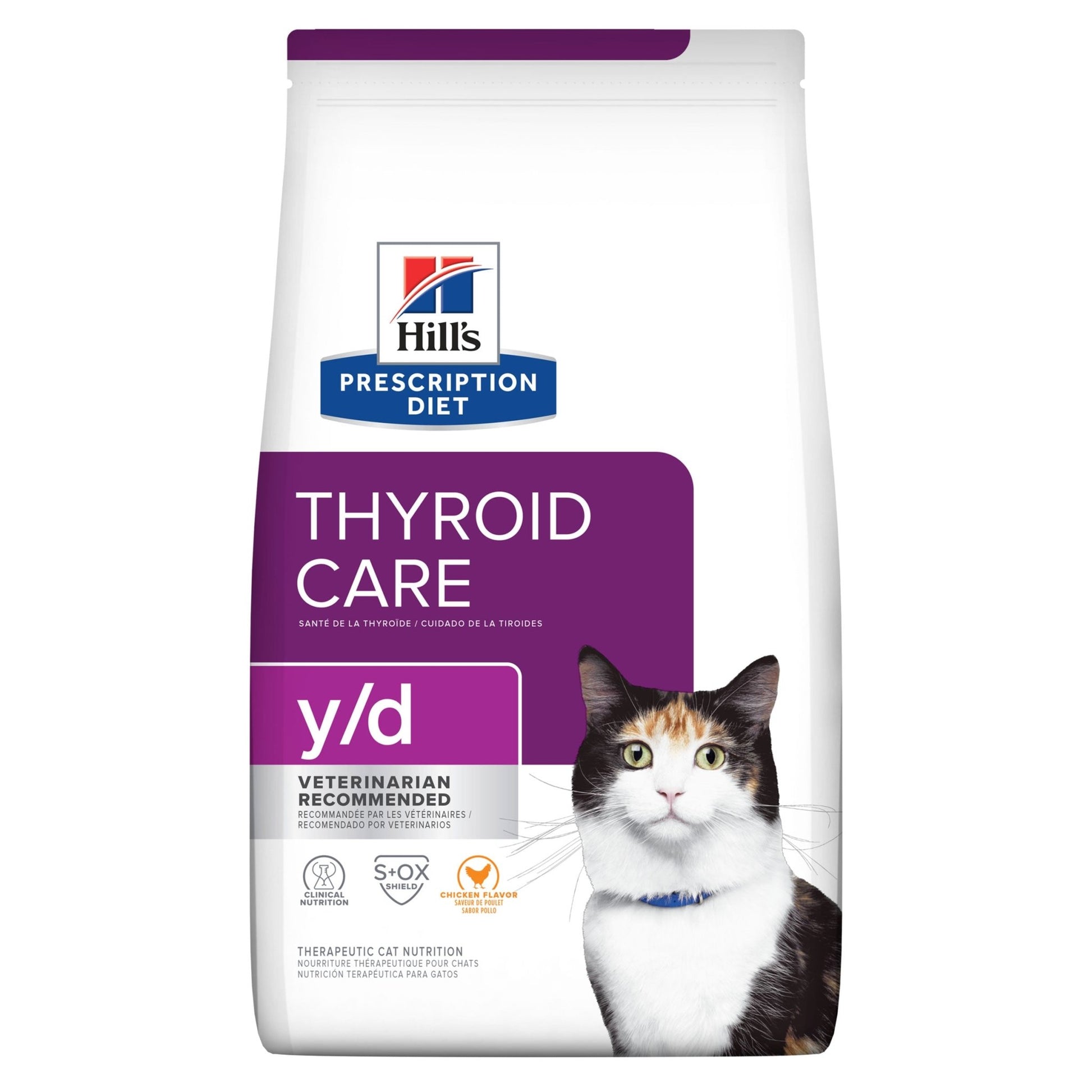 Hill's Prescription Diet Y/D Thyroid Care Dry Cat Food 1.8kg - PetPost Australia