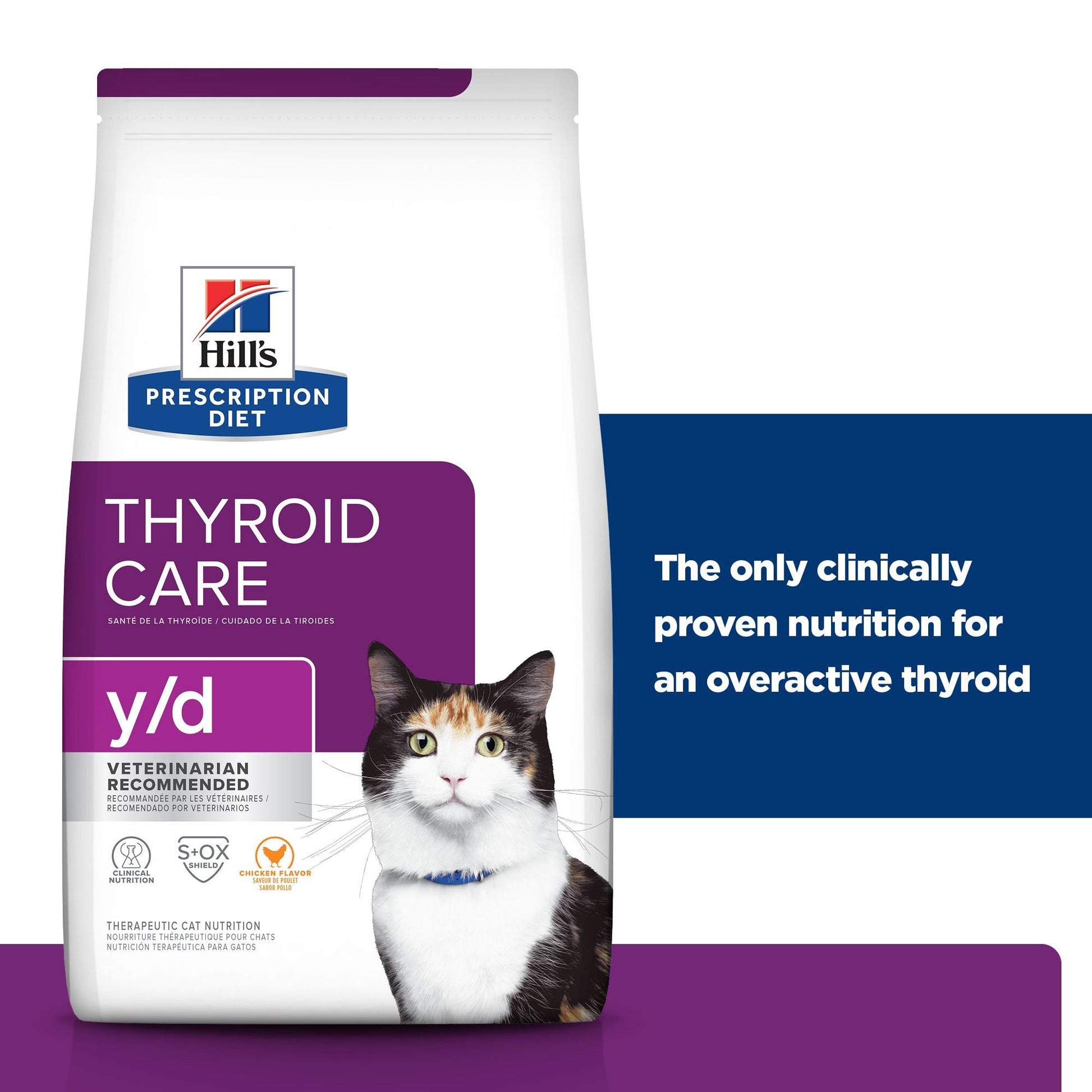 Hill's Prescription Diet Y/D Thyroid Care Dry Cat Food 1.8kg - PetPost Australia