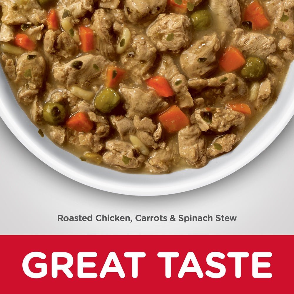 Hill's Science Diet Adult 7+ Healthy Cuisine Chicken & Carrots Stew Canned Dog Food, 354g - PetPost Australia