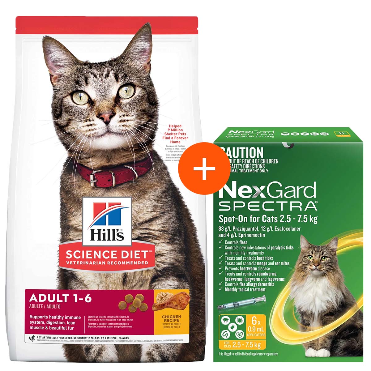 Hill's Science Diet Adult + NexGard Spectra For Cats - PetPost Australia