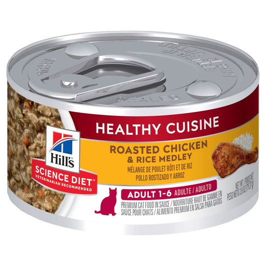 Hill's Science Diet Healthy Cuisine Adult Chicken & Rice Medley Wet Cat Food 79G - PetPost Australia