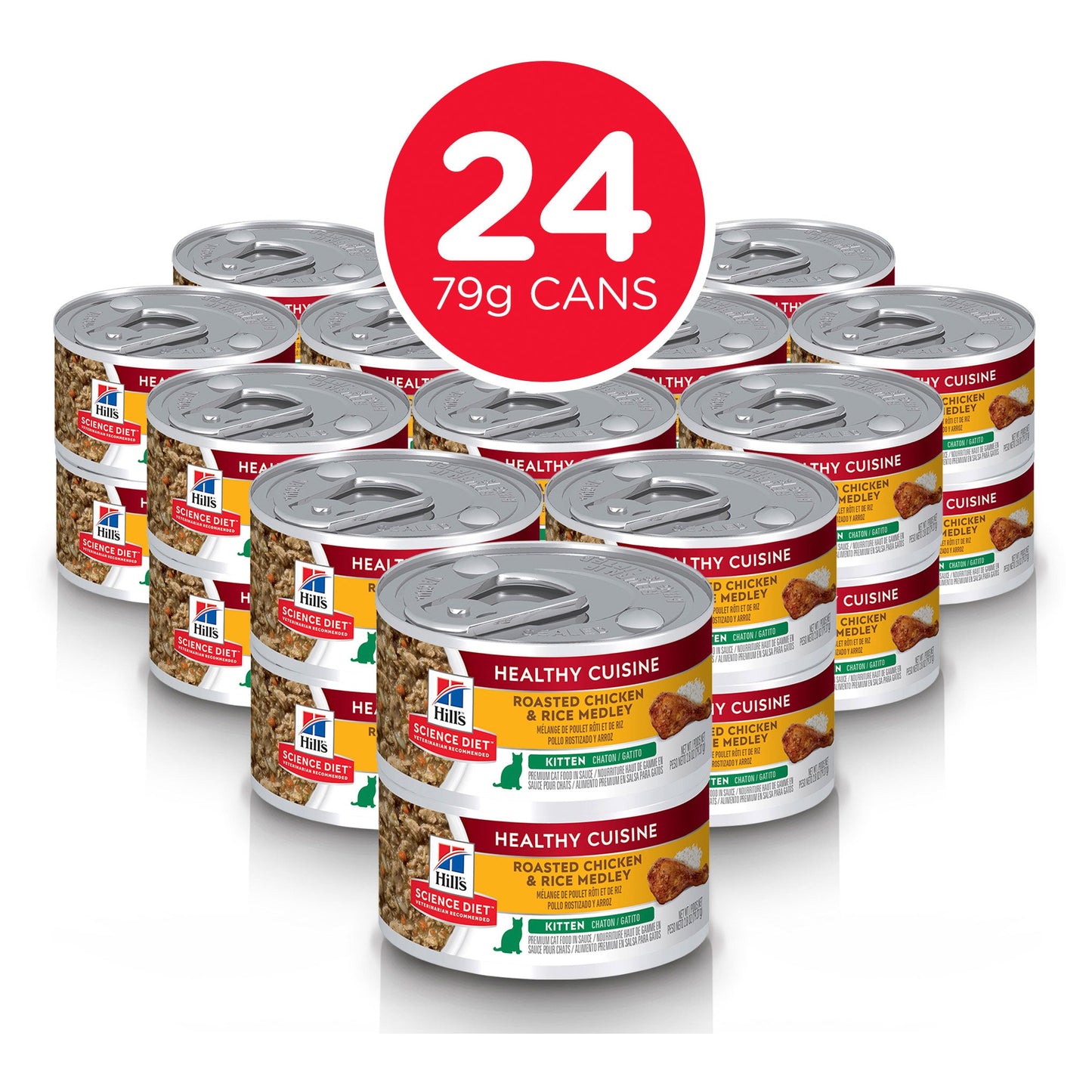 Hill's Science Diet Healthy Cuisine Adult Chicken & Rice Medley Wet Cat Food 79G - PetPost Australia