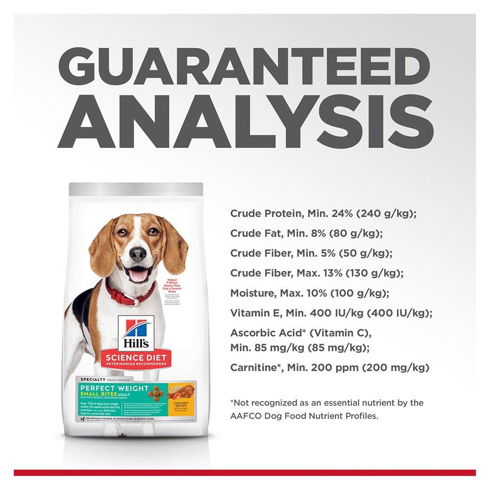 Hill's Science Diet Perfect Weight Adult Small Bites Dry Dog Food - PetPost Australia