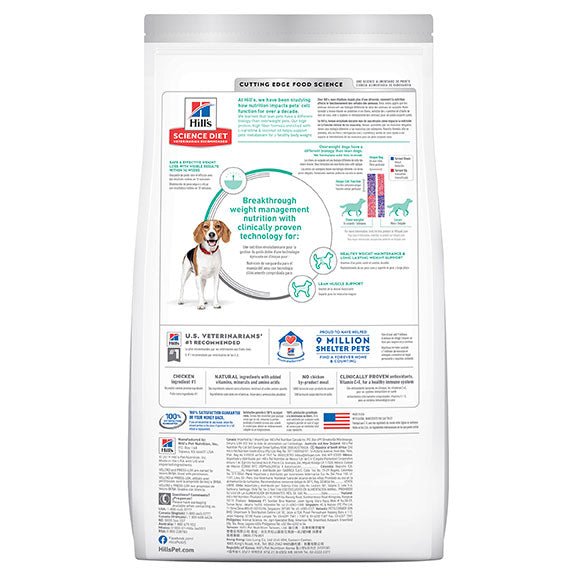 Hill's Science Diet Perfect Weight Adult Small Bites Dry Dog Food - PetPost Australia