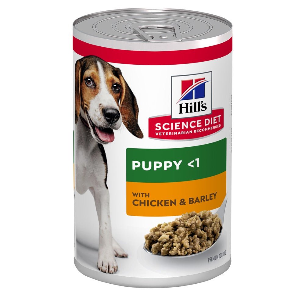 Hill's Science Diet Puppy with Chicken & Barley Canned Wet Dog Food 370g - PetPost Australia
