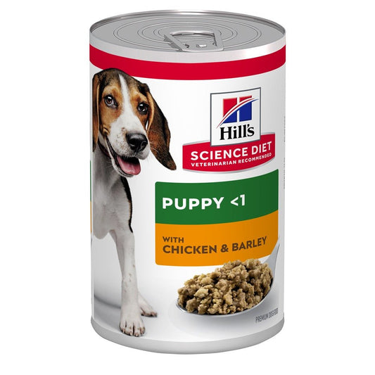 Hill's Science Diet Puppy with Chicken & Barley Canned Wet Dog Food 370g - PetPost Australia