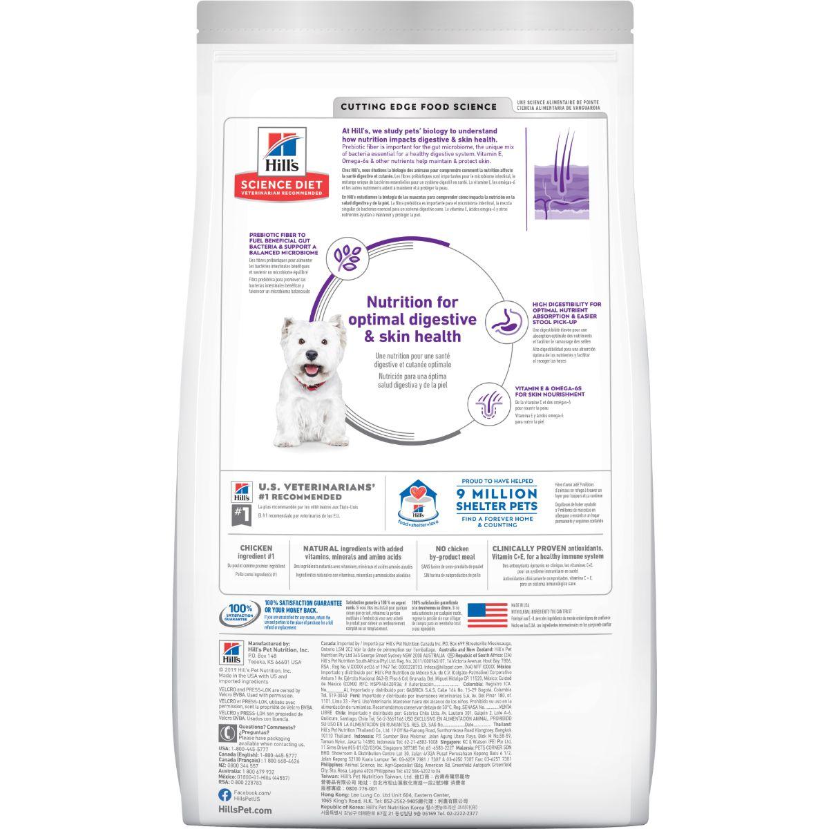 Hill's Science Diet Sensitive Skin & Stomach Adult Small Bites Dry Dog Food 6.80kg - PetPost Australia