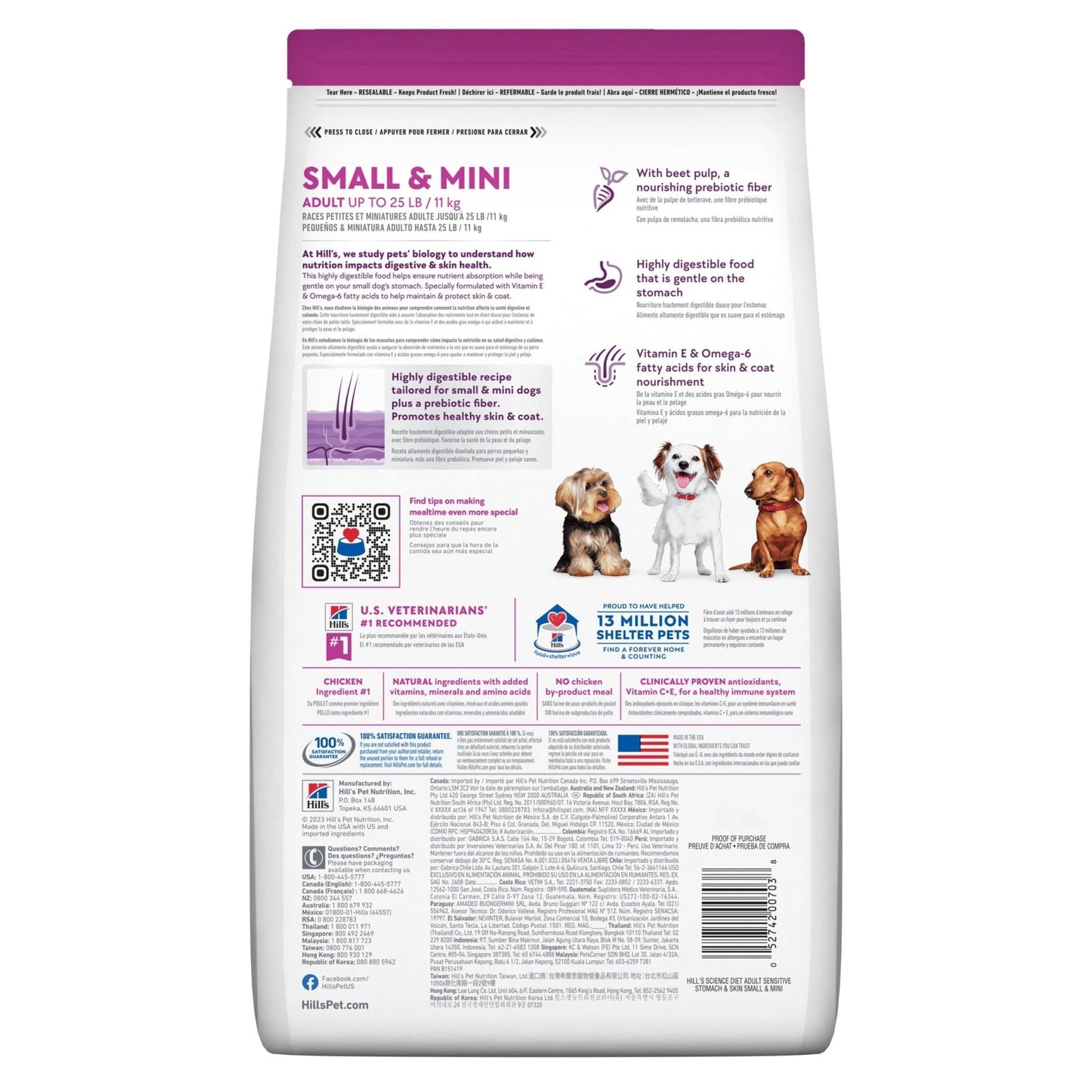 Hill's Science Diet Sensitive Skin & Stomach Adult Small & Mini Dry Dog Food - PetPost Australia
