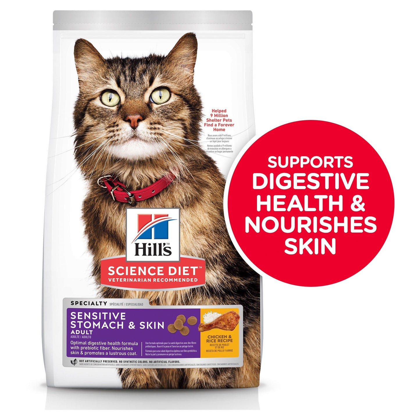 Hill's Science Diet Sensitive Stomach & Skin Adult Chicken Dry Cat Food - PetPost Australia