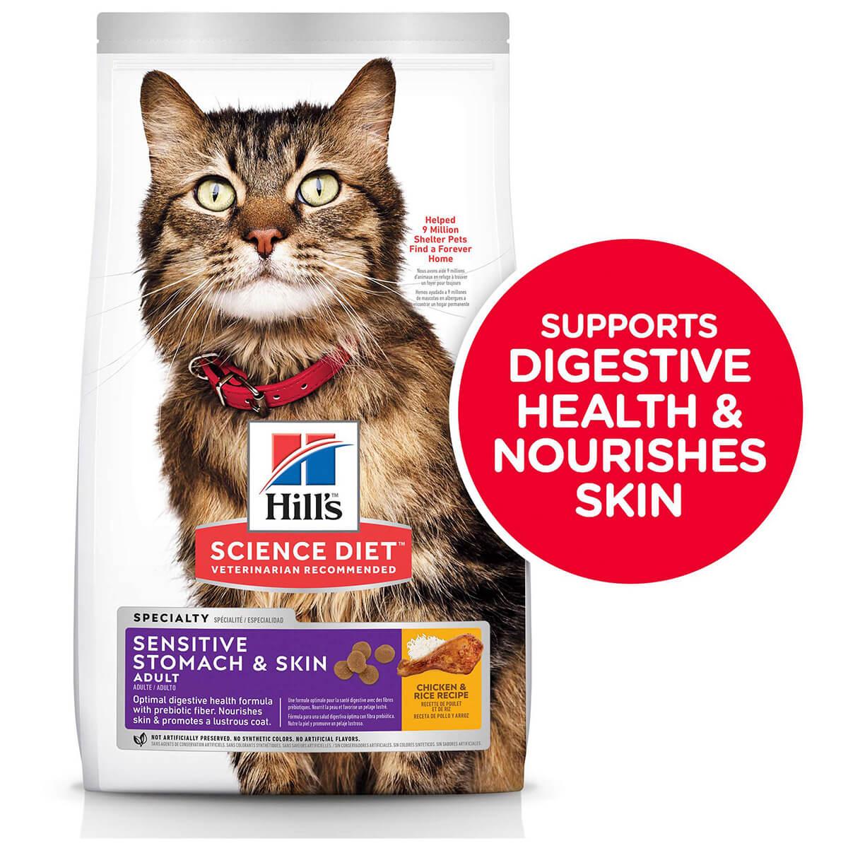 Hill's Science Diet Sensitive Stomach & Skin Adult Chicken Dry Cat Food - PetPost Australia