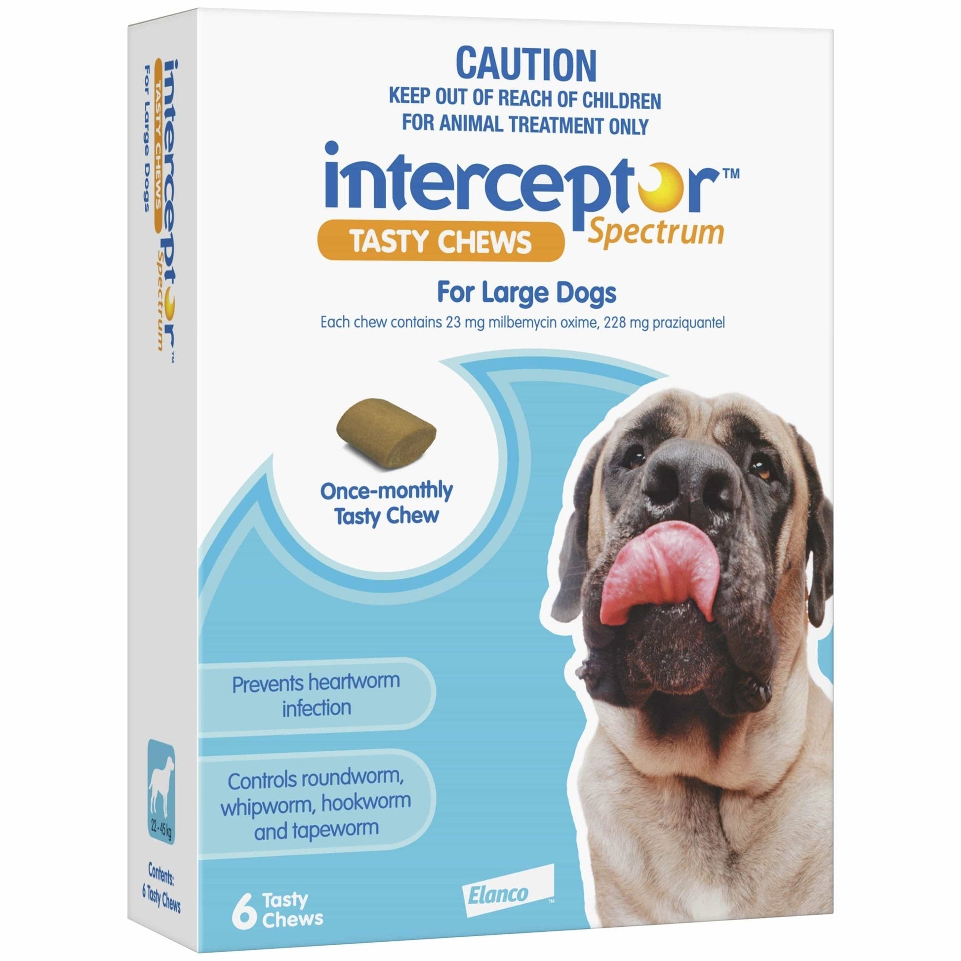 Interceptor Spectrum Tasty Chews Worming Treatment Large Dog - PetPost Australia