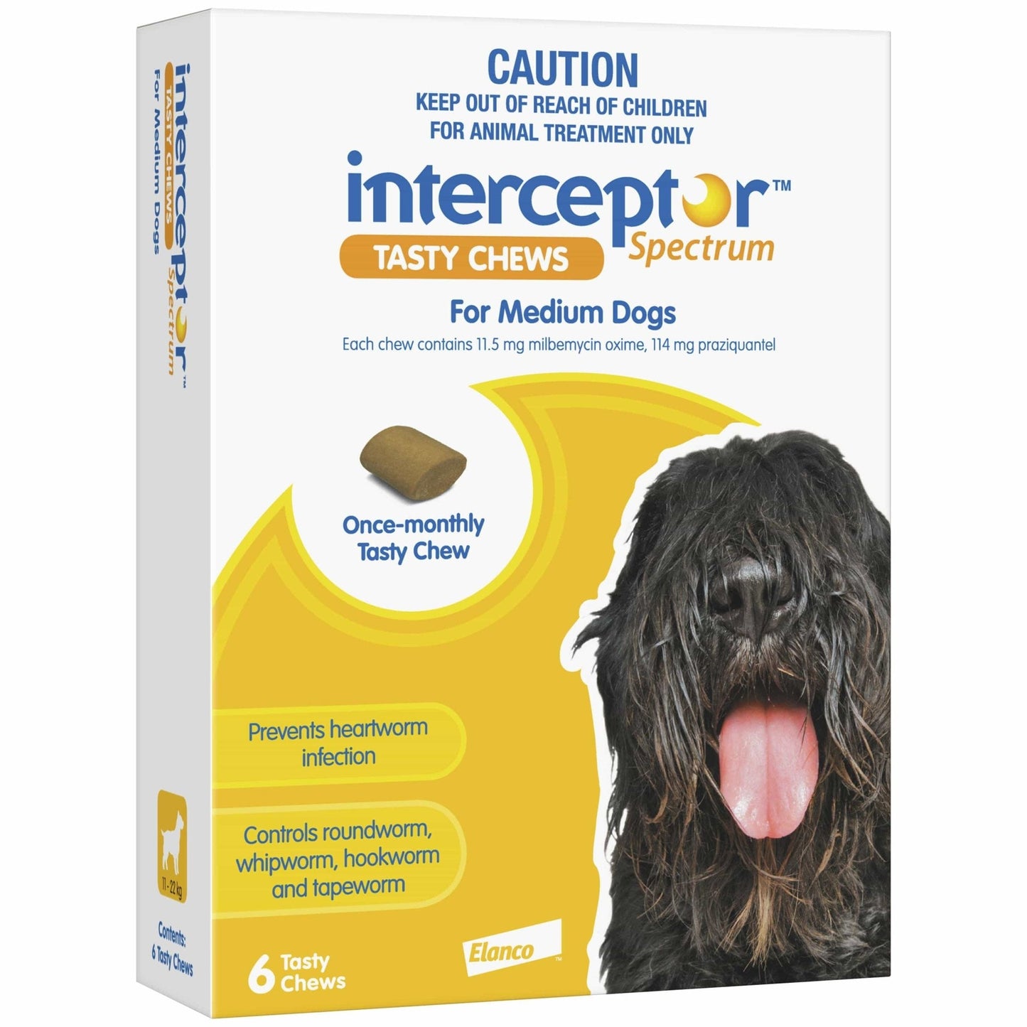 Interceptor Spectrum Tasty Chews Worming Treatment Medium Dog - PetPost Australia