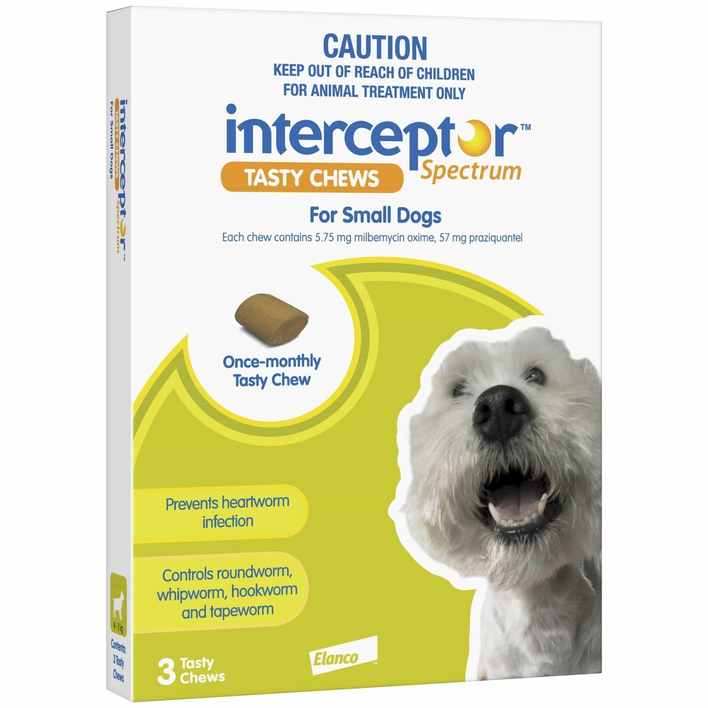 Interceptor Spectrum Tasty Chews Worming Treatment Small Dog - PetPost Australia