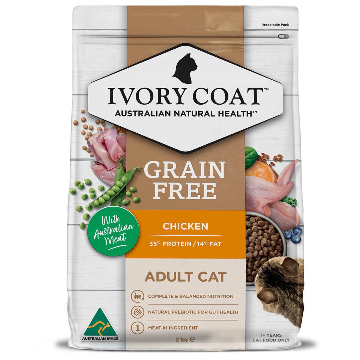 Ivory Coat Grain Free Adult Chicken Dry Cat Food - PetPost Australia