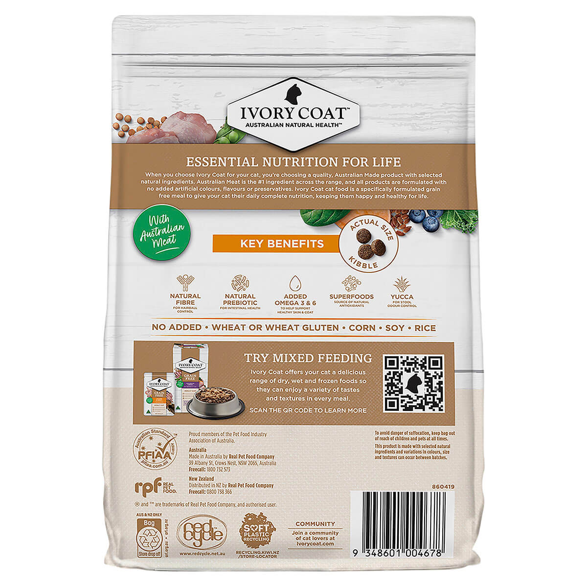 Ivory Coat Grain Free Adult Chicken Dry Cat Food - PetPost Australia