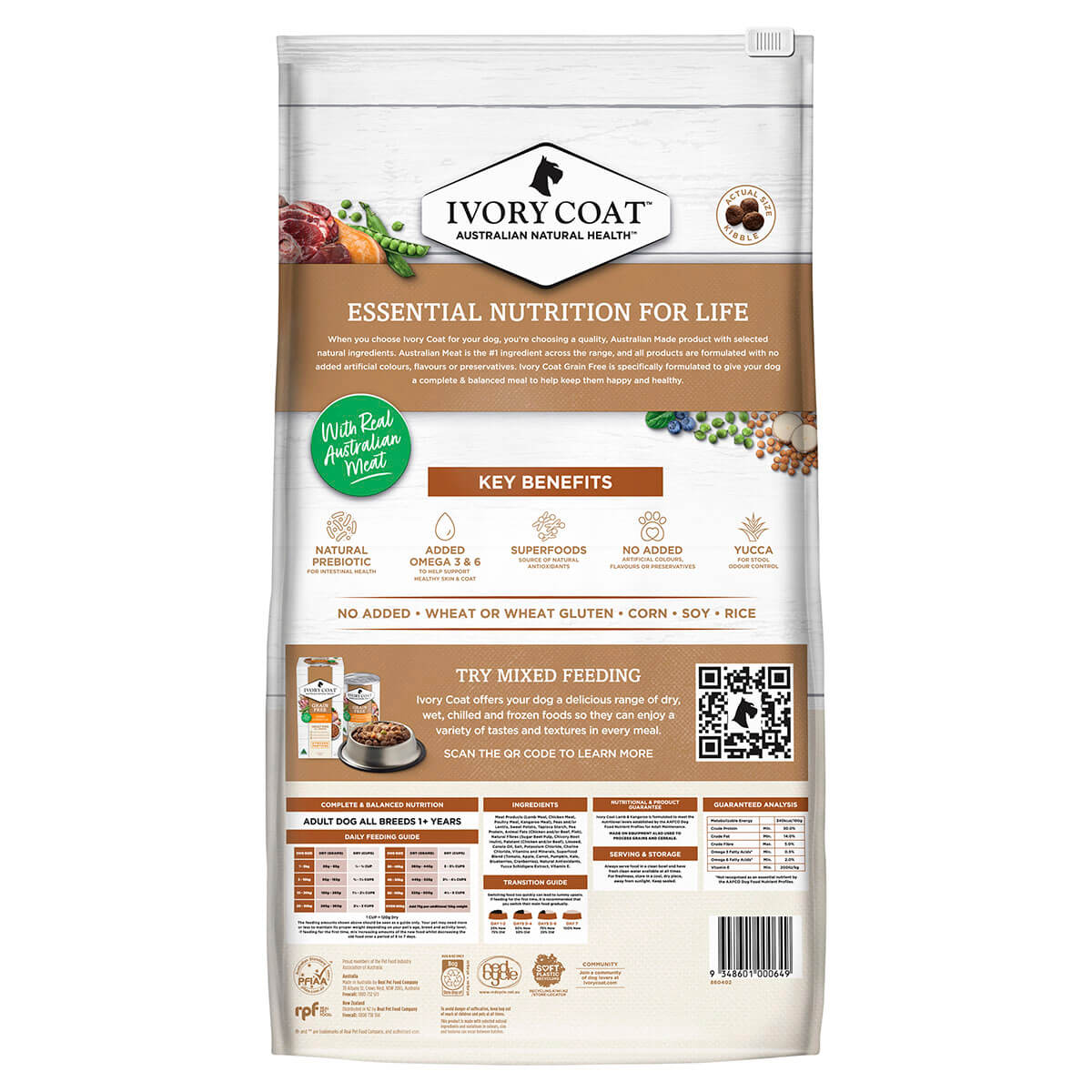 Ivory Coat Grain Free Adult Lamb & Kangaroo Dry Dog Food - PetPost Australia