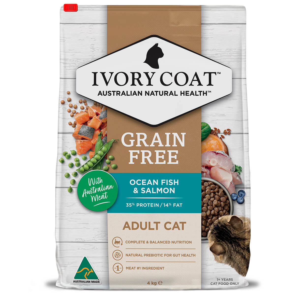 Ivory Coat Grain Free Adult Ocean Fish & Salmon Dry Cat Food - PetPost Australia
