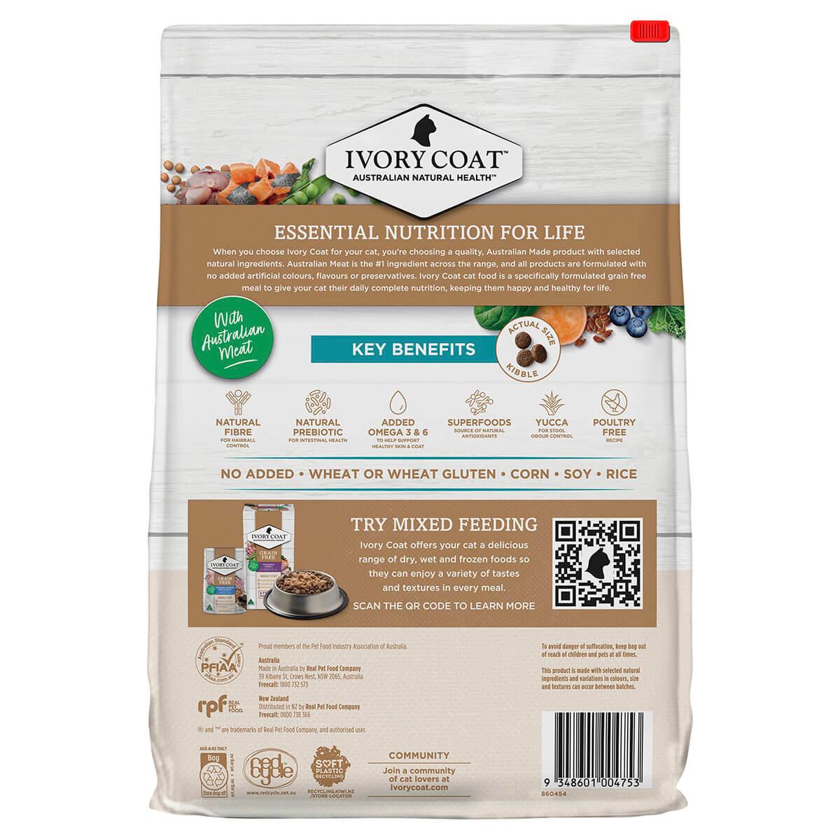 Ivory Coat Grain Free Adult Ocean Fish & Salmon Dry Cat Food - PetPost Australia